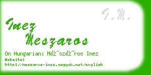 inez meszaros business card